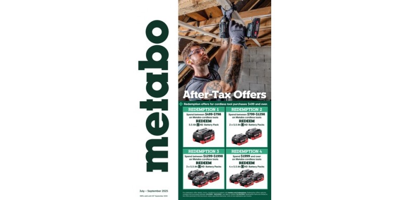 Metabo After-Tax Offers - Jul-Sep 2025