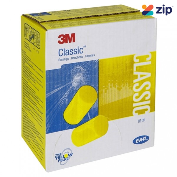 3M 310-4003 - 200 Pairs E.A.R Classic Platinum Yellow Earplugs M3104003