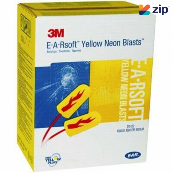 3M 312-1252 - E-A-Rsoft Yellow Neon Blasts Uncorded Earplugs 200PR