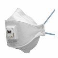 3M 9322A+ - 10PK P2 Flat Fold Particulate Disposable Valved Respirator M9322+