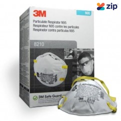 3M M8210 - Face Mask Respirators P2 Rating 20 Pack