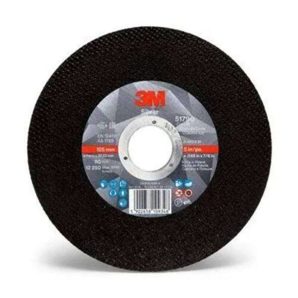 3M UU009597111 - 125mm x 1mm Silver Cut-Off Wheel Cutting Discs
