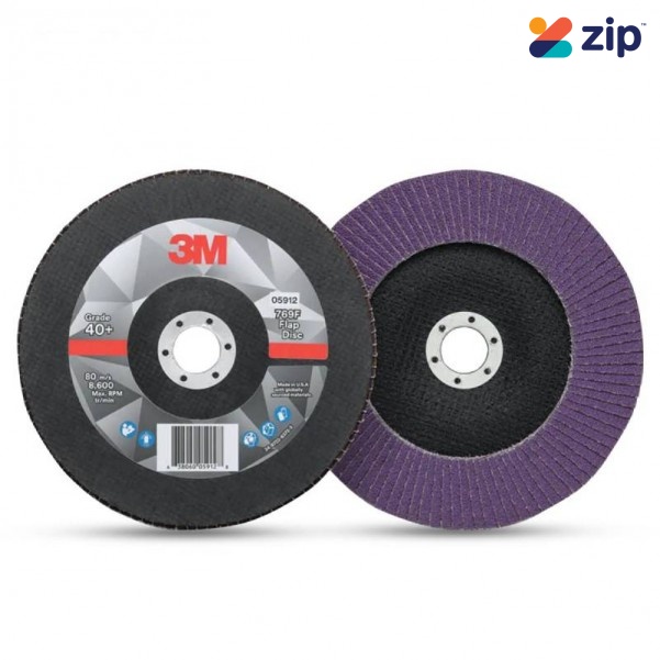 3M UU010034914 (769F) - 125mm (5") 80 Grit Flap Disc Grinding Accessories
