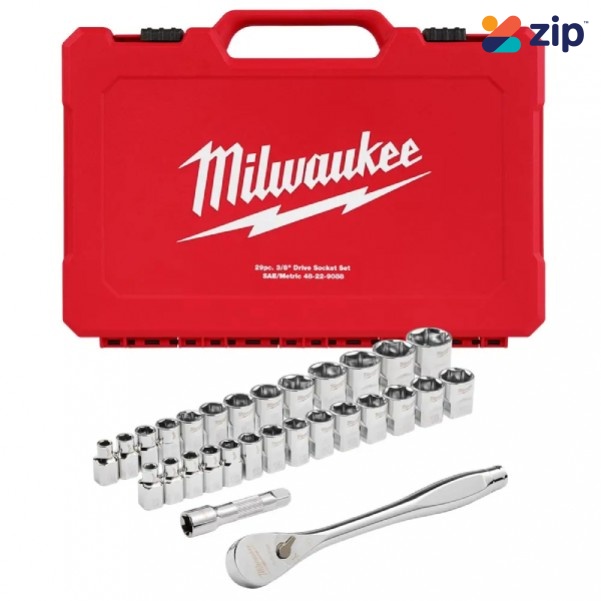 Milwaukee 48229088 - 29 Piece 3/8" SAE/Metric Drive Socket Set