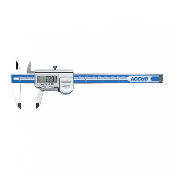 ACCUD AC-112-008-12 - 200mm Coolant Proof IP67 Dual Scale Digital Caliper Measuring Caliper
