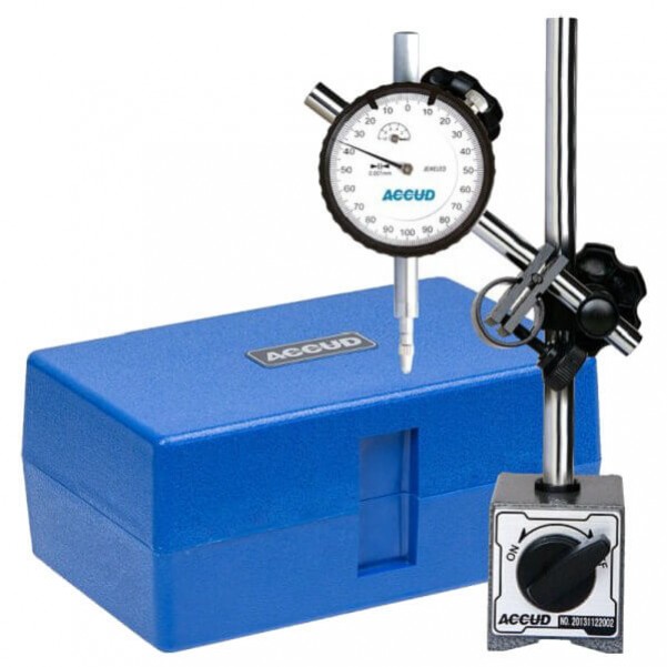 ACCUD AC-280-001-02 - 25mm Magnetic Dial Gauge Base Kit Measuring Caliper