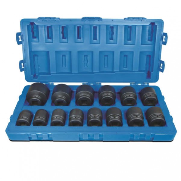 Action 600501402 - 14 Piece 1 Drive 6-Point Imperial Standard Impact Socket Set Socket Sets