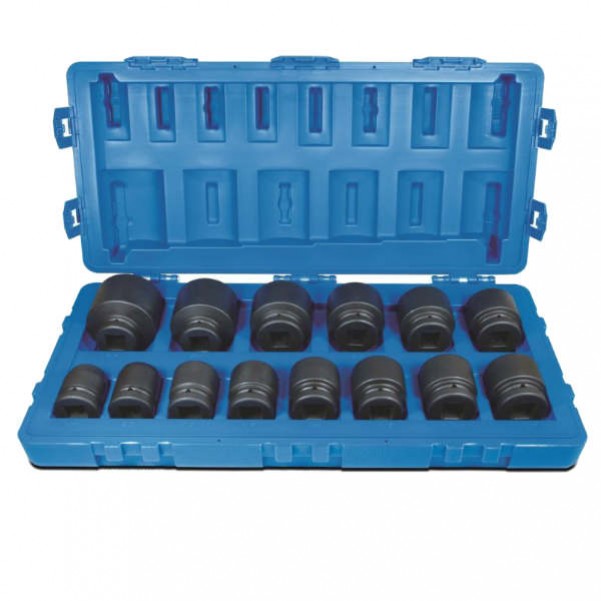 Action 600501402 - 14 Piece 1 Drive 6-Point Imperial Standard Impact Socket Set