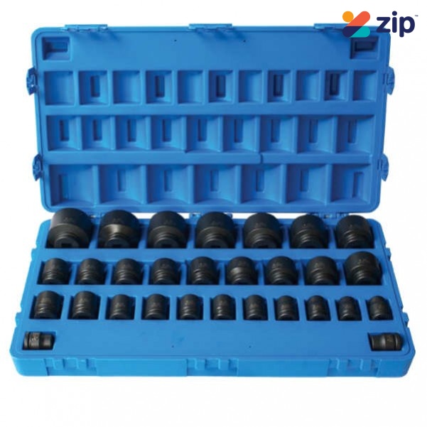 Action 601402901 - 29 Piece 3/4 Drive 6-Point Metric Standard Impact Socket Set