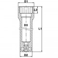 Action 60529027 - 27mm Metric 1/2" Drive 6-Point Impact Tube Socket Sockets & Accessories