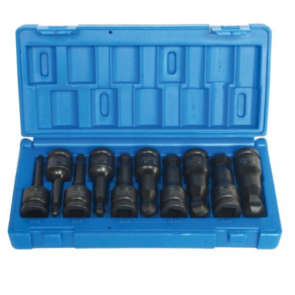 Action 6482N1001 - 10 Piece 1/2 Drive Hex Metric Ball-end Driver Socket Sets