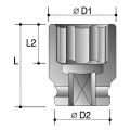 Action 60522026 - 26mm Metric Deep 1/2" Drive 6-Point Impact Socket