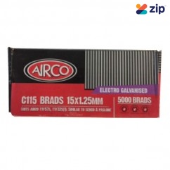 Airco C115 - 15mm x 1.25mm C1 Series Electro Galvanised Brads BF18150 