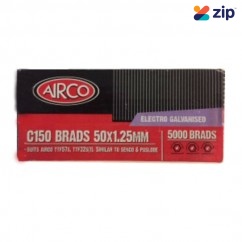 Airco C150 - 50mm x 1.25mm C1 Series Electro Galvanised Brads BF18500