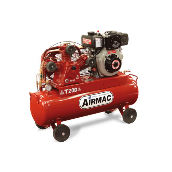 Glenco Airmac T20D - 17.3cfm 70L 3 Cyl Diesel Compressor