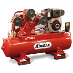 Glenco Airmac T30D ES - 31cfm 125L 3 Cyl Diesel Compressor Electric Start Petrol & Diesel