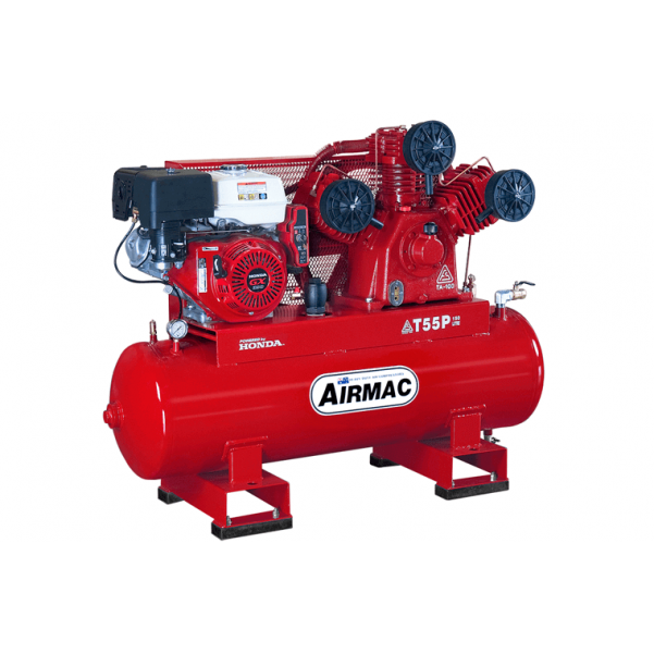 Airmac T55P ES 52.3cfm 150L 13HP 3 Cyl Electric Start Petrol Air Compressor