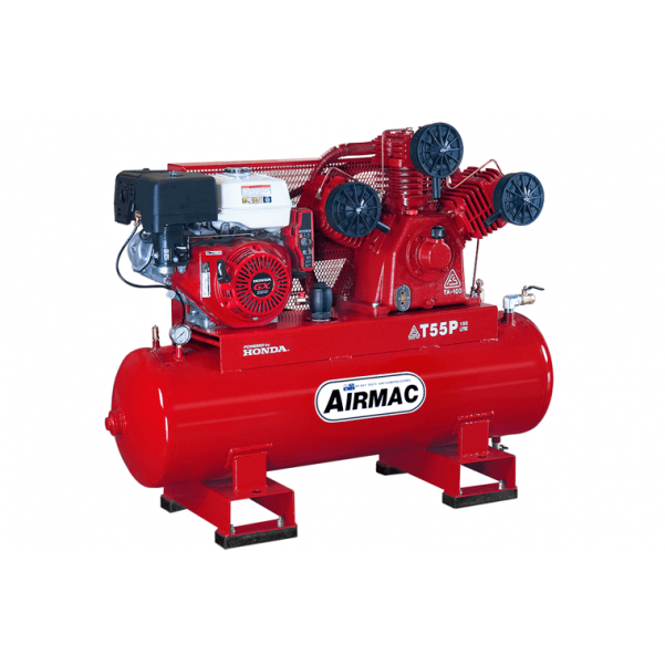 Airmac T55P ES 52.3cfm 150L 13HP 3 Cyl Electric Start Petrol Air Compressor Petrol & Diesel