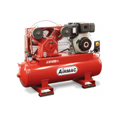 Glenco Airmac V40D ES - 39.1cfm 150L 2Cyl Air Compressor Electric Start