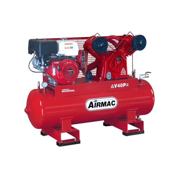 Glenco Airmac V40P ES 39.1cfm 150L 13hp Petrol Compressor