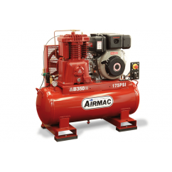 Glenco Airmac B35D ES 33.2cfm 120L 10hp 2 Cyl Diesel Piston Air Compressor