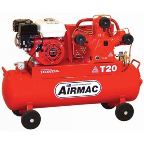 Glenco Airmac T20P-70 - 17.3cfm 70L Tank 3 Cyl Petrol Air Compressor
