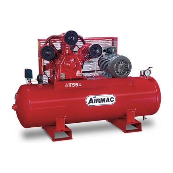 Airmac T55 415V 52.3cfm 3 Phase 300L Tank Air Compressor