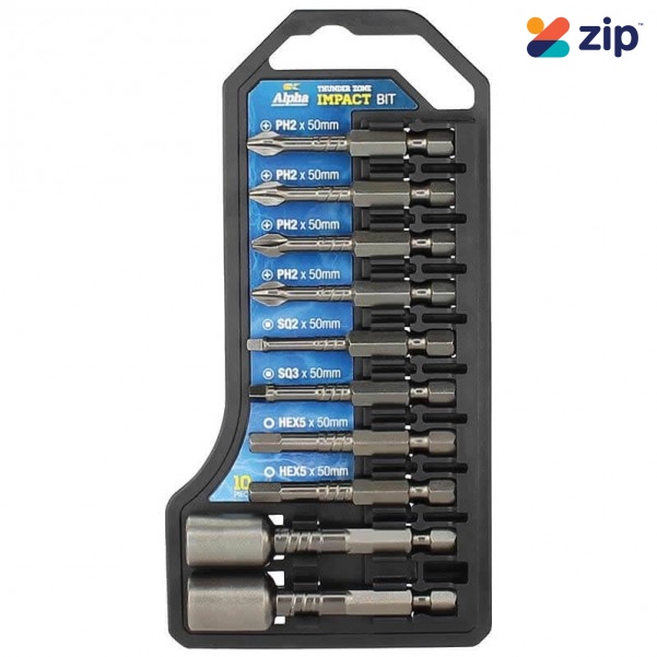 Alpha TBS10 - Thunderzone 10 Piece Impact Bit Set