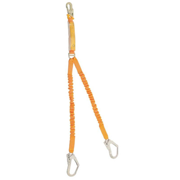B-Safe BL07222HD - Shock Absorbing Lanyard Elasti Twin 1.5M-2M Steel Snap Hook & Scaff Hooks 50kg -140kg Other Safety Apparel B-Safe BL07222HD - Shock Absorbing Lanyard Elasti Twin 1.5M-2M Steel Snap Hook & Scaff Hooks 50kg -140kg Other Safety Apparel