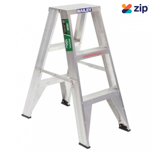 Bailey FS13428 - 0.9m Trade DS3 150kg Aluminium Riveted Double Sided Step Ladder