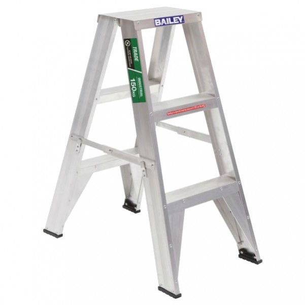 Bailey FS13428 - 0.9m Trade DS3 150kg Aluminium Riveted Double Sided Step Ladder Step Ladders