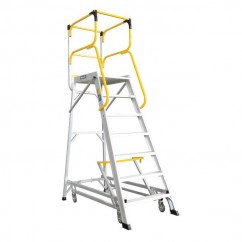 Bailey FS13595 - 3.9m 200kg Ladderweld Aluminium 7 Step Access Platform Ladder