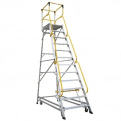 Bailey FS13598 - 5.3m 200kg Ladderweld Aluminium 12 Step Access Platform Ladder