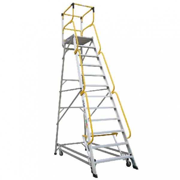 Bailey FS13598 - 5.3m 200kg Ladderweld Aluminium 12 Step Access Platform Ladder
