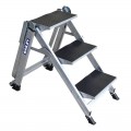 Bailey FS13751 - 3 Step 150kg Aluminium Industrial Platform Step Ladder With Safety Rail