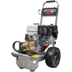 BAR 4013C-HES - 4000PSI 13hp Honda Petrol Electric Start Pressure Cleaner - Stainless Steel Trolley