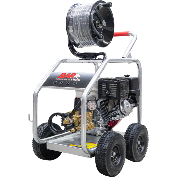 BAR 4013C-HJ-HR30 - 4000PSI 13Hp Honda Petrol Pressure Cleaner with Hose Reel BAR 4013C-HJ-HR30 - 4000PSI 13Hp Honda Petrol Pressure Cleaner with Hose Reel