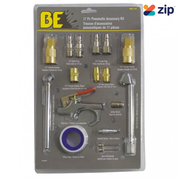 BE 42.000.020 - 17 Piece Pneumatic Accessory Kit Compressor Accessories