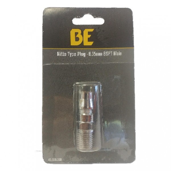 BE 42.009.008 - 6.35mm (1/4") Nitto Style BSPT Male Plug NITTO20PM