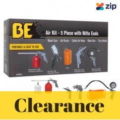 BE JAT-01 - 5PCE Air Spray Gun Kit With Fittings COA 42.009.021