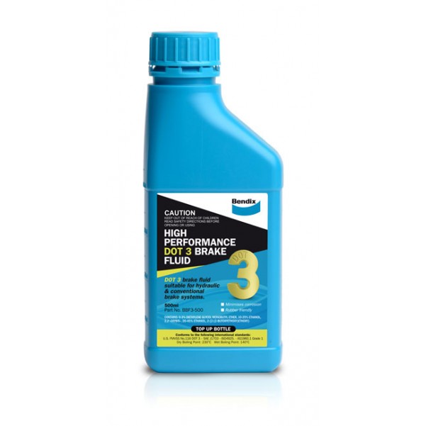 Bendix BBF3-500 - BRAKE FLUID DOT 3 500ML