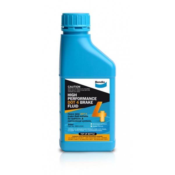 Bendix BBF4-500 - BENDIX BRAKE FLUID DOT 4 500ML
