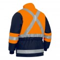 Bisley BJ6450T_TT05 - Orange X Taped Two Tone Hi Vis Freezer Jacket