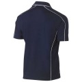 Bisley BK1425_BPCT - 100% Polyester Navy Reflective Piping Cool Mesh Short Sleeve Polo Shirt