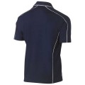 Bisley BK1425_BPCT - 100% Polyester Navy Reflective Piping Cool Mesh Polo Workwear Shirts