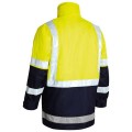 Bisley BK6975_TT04 - 100% Polyester Yellow/Navy Taped 5 In 1 Rain Jacket Others