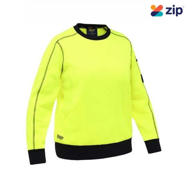 Bisley BKL6722 Women's Work Fleece Crew Neck Jumper - Yellow