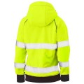 Bisley BKL6819T_BF51 - 100% Polyester Yellow Women's Taped HI VIS Fleece Zip Front Hoodie