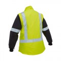 Bisley BKL6975 Women's Taped Hi Vis 5 in 1 Rain Jacket - Yellow / Navy
