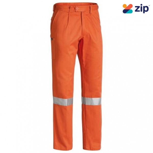 Bisley BP6007T_BVEO - 100% Cotton Orange Taped Original Work Pants